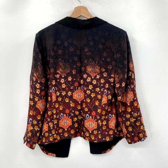 Anthropologie Cartonnier 10 Black Floral Blazer - Picture 6 of 8